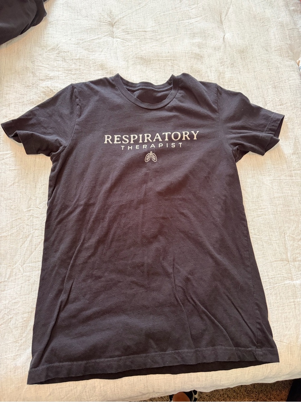 Respiratory Therapist Black T-Shirt - Professional Medical Tee